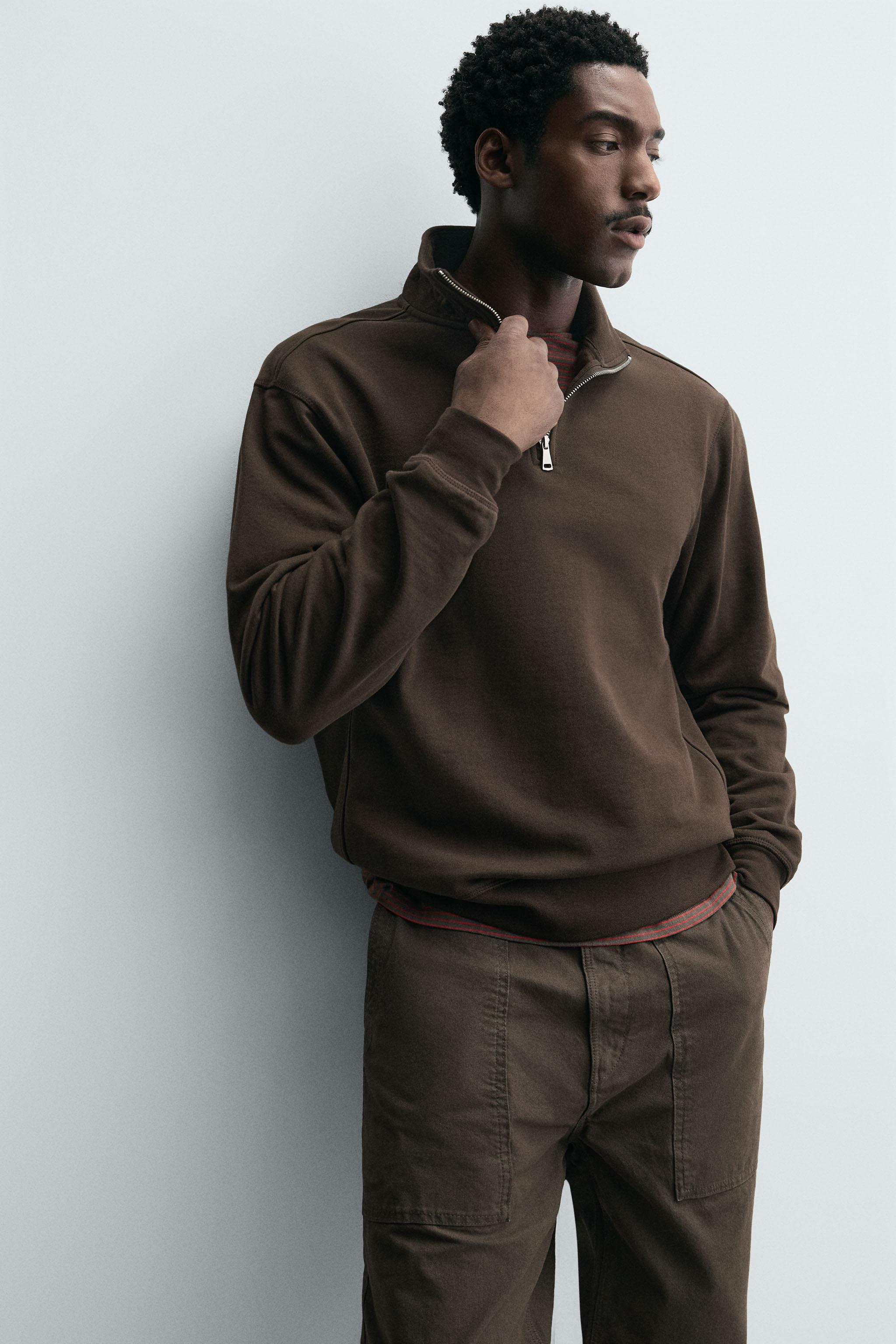 BASIC QUARTER-ZIP SWEATSHIRT